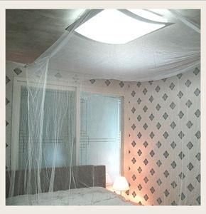 White Canopy Rectangle Bed Mosquito Insect Net Curtains