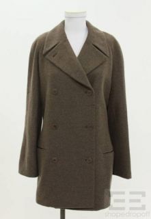 Calvin Klein Collection Brown Pea Coat Size 8