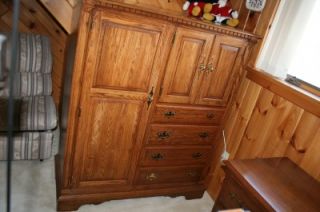 Wood Armoire w Closet Shelves 4 Drawers Overall 48 w x 20 1 2 D x57 