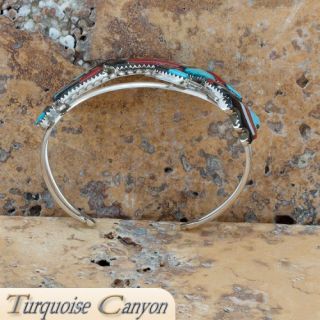 Zuni Rainbow Man Turquoise Inlay Bracelet by Cellicion SKU 223426 