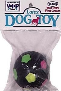 Vo Toys Latex Soccer Ball Dog Toy Fetch Squeaker Assort