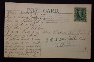 1908 Paint Creek Johnstown PA Cambria Co Postcard
