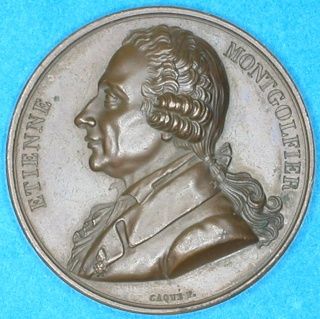 Étienne de Montgolfier Hot Air Balloon RARE French Bronze Medal 1821 