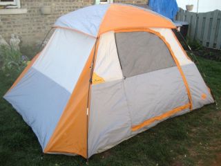 Ozark Trail Camping Sleeps 3 4 Person 7 x 8 Tent Orange Grey Fishing 