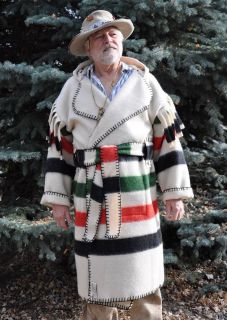 Wool Blanket Capote   Candy Stripe Vintage Wool Coat, Hunting