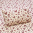 Disney Mickey Candy Cane Twin Size Flannel Sheet