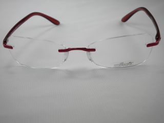 Silhouette 6611 Unisex Red Rimless Eyeglasses Frames