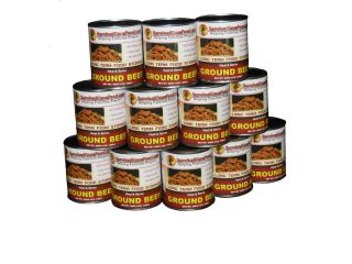 Survival Cave Food Canned Meat 1 Case GROUND BEEF 12 28oz Cans