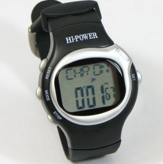 Calorie Counter Pulse Heart Rate Monitor Stop Watch Bla