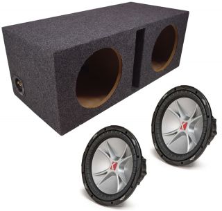  Car Subwoofer System Includes 2 CVR15 Dual 2 Ohm Subs Vented Sub Box 