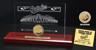 Orioles Camden Yards Gold Coin Desktop Etched Acrylic