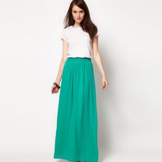 European Trendy 2012 Womens Candy Colored Accordion Pleated Skirt s M 