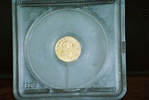   US $1 00 Gold Spain 1770 PJ 1 2 Escudo 22 Caret Doubloon 22ct