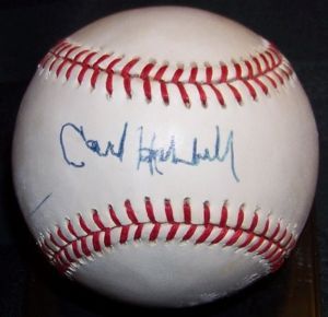 Carl Hubbell Signed Autographed Baseball LOA