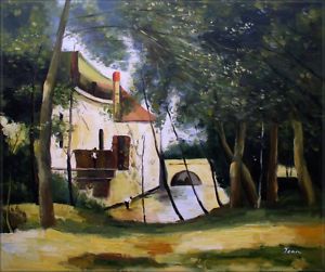 Hand Painted Oil Painting Repro Camille Corot The Mill of Saint