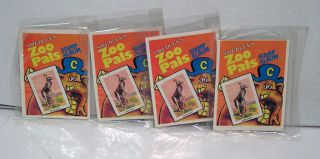 Lot of 4 Captain Crunch Cereal Prize Smedleys Zoo Pals Stamps Album 