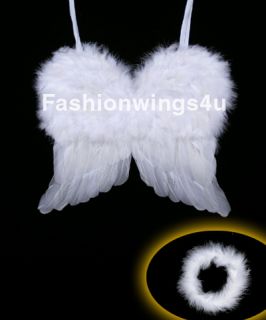 White Costume Feather Wings 6 12mo Baby Tots Angel Fairy Swan Dove 