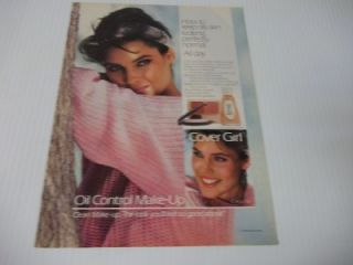 1986 carol alt covergirl ad in pink clipping # m