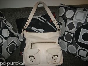 MARC JACOBS Bag WINTER WHITE Leather X Large Shoulder Purse Hobo Made 