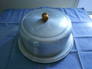 Vintage West Bend Harvest Style Aluminum Round Cake Pan & Lid!!!