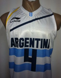 NEW 2012 ARGENTINA BASKETBALL HOME JERSEY SCOLA #4 ALL SIZES