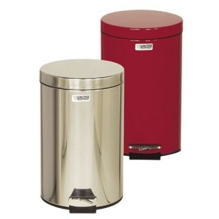 Rubbermaid Medi Can Steel Step Red Trash Cans RCPMST35EPLRD