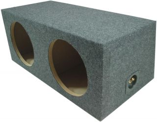 Car Stereo Dual 12 inch Sub Box Rear Fire Subwoofer SEALED Speaker MDF 