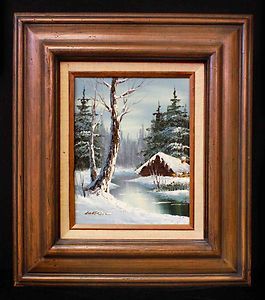 Cantrell Winter in the Woods original oil landscape painting