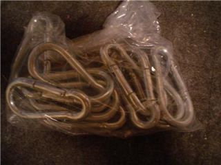 10 rigging carabiners 3 8 thick x4 long silver