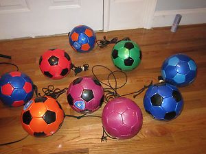 Practice Soccer Ball With Bungee String. Ultimate Training Tool GREEN 