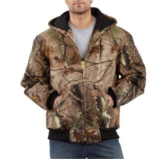 Carhartt Mens Camouflage Active Jacket Quilt Flannel Lined Camo AP 