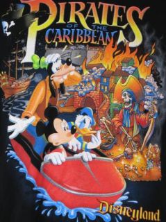 Pirates of The Caribbean Ride Disneyland T Shirt LG XL