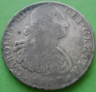 1807 Mexico Colonial Silver 8 Reales Carolus IIII MO TH