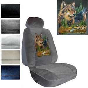 Seat Covers Car Truck SUV Grey Wolves Low Back PP 1
