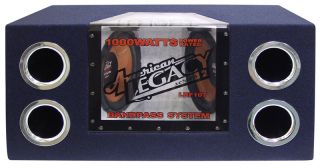 Legacy Car Stereo LBF107 New Dual 10 1000W Bandpass Subwoofer 