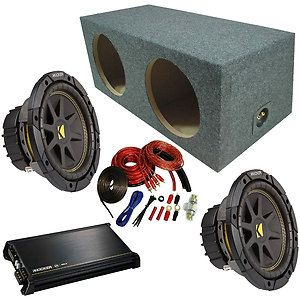 Kicker Car Stereo Dual 12 Comp C12 SEALED Speaker Subwoofer Sub Box 