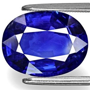 08 Carat Rich Royal Blue Unheated Oval Cut Mogok Sapphire
