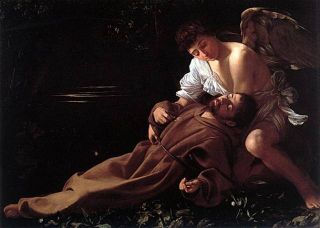 Saint Francis in Ecstasy Caravaggio Repro Oil Painting