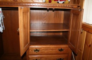 Wood Armoire w Closet Shelves 4 Drawers Overall 48 w x 20 1 2 D x57 