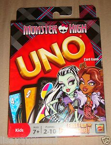 Monster High Doll Christmas Stuffer Uno Card Game