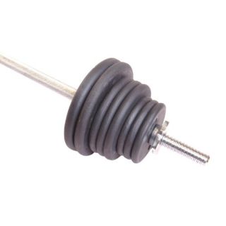 Cap Barbell Weight Set with Threaded Bar Black 1 Inch/100 Pound