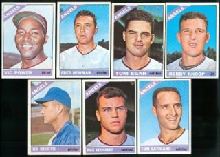 1966 Topps Baseball CALIFORNIA ANGELS Team Lot (22) w/FREGOSI,PIERSALL 