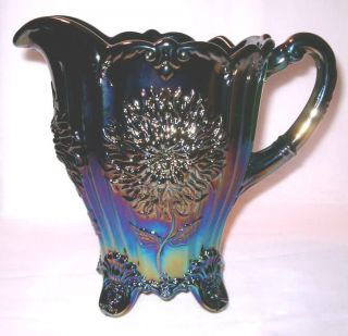 purple carnival glass dahlia pitcher large 46 ounce please scroll down 