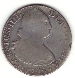 1798MoFM Carolus III Mexico 8 Reales KM 107 Test cut in edge