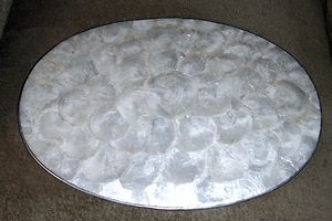 Capiz Shell Mother of Pearl Table Oval Placemats Chargers One Placemat 
