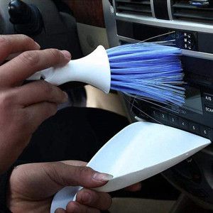 Car Dashboard Vent Multi Function Cleaning Cleaner Brush Scoop Dustpan 
