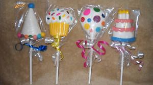   Balloon Cupcake Party Clown Hat Birthday Cake Lollipops Lollipop Favor