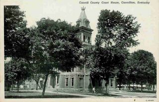 Carrollton Kentucky KY 1914 Carroll County Court House Vintage 