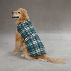 Dog Plaid Fleece Barn Coat Jacket Fleece Clothes Winter Clothing XXS 