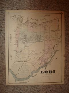 1876 Lodi Carlstadt Wood Ridge New Jersey Antique Map N